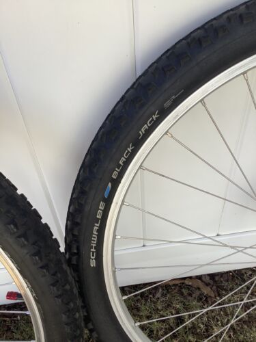 Vintage Cr18 Sunrims MTB Wheel set With Cassette Hubs Skewers Tires - Picture 11 of 15