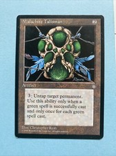 MTG Malachite Talisman ,  Ice Age (1995), Uncommon Artifact Magic The Gathering