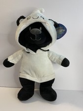 15" Sugar Loaf Toys Black Bear with White Hoodie Stuffed Plush New w/ Tags A12