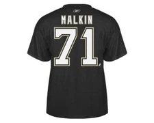 Evgeni Malkin Pittsburgh Penguins Reebok NHL Home Black Name & Number T-Shirt
