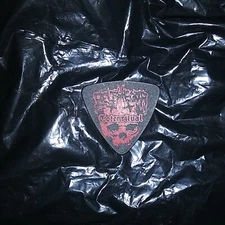 BELPHEGOR Band Logo HELMUTH TOTENRITUAL Signature Concert Tour Red GUITAR PICK