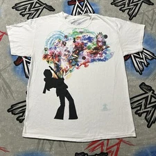 Jimi Hendrix Liquid Blue Tie Dye Men's L T-Shirt