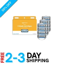 Beard Trimming & Shaving 5-Blade Razor Refills for Men - 12 Cartridges Included