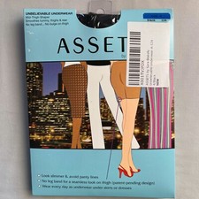 New Assets By Sara Blakely Unbelievable underwear Mid-Thigh Shaper Black Sz 4