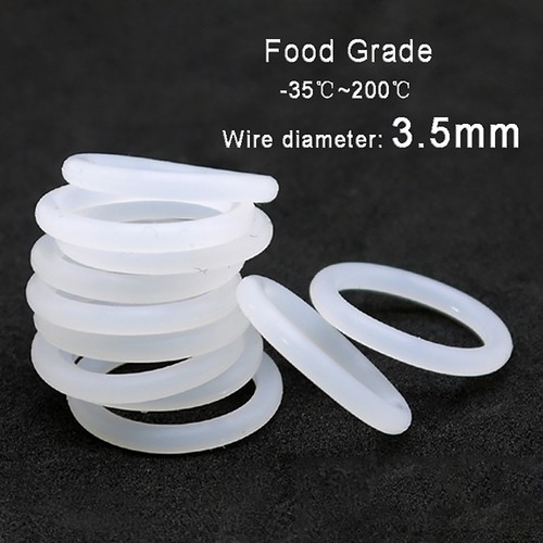 3.5mm Wire Diameter, Food Grade Silicone ORing, 12mm85mm OD White O