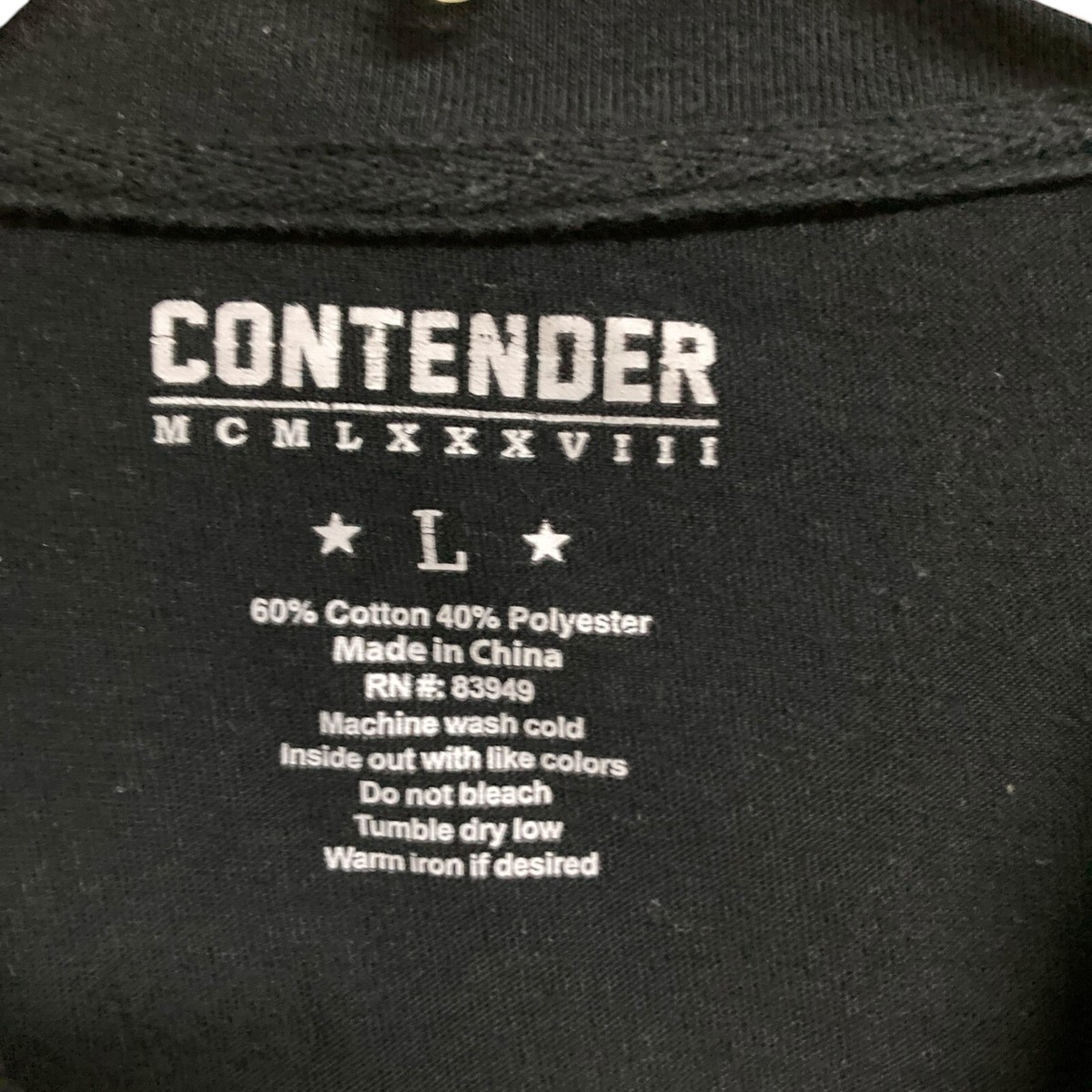 Contender Mens Shirt Long Sleeve Large Motorcycle Champion Racing Contender Mens Shirt Long Sleeve Large Motorcycle Champion Racing