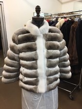 Natural Honey Empress Chinchilla & White Mink Top Quality Jacket Coat Saks New