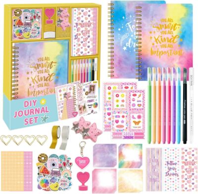 DIY Journal Kit for Teen Girls - Scrapbook Supplies & Aesthetic Stationary Set