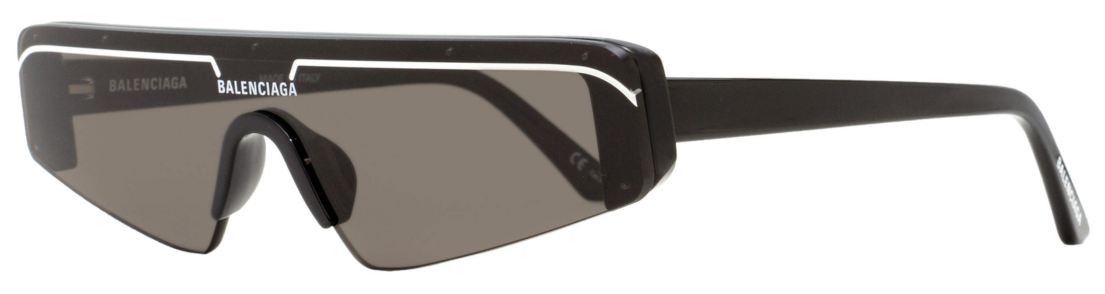 Солнцезащитные очки Balenciaga Shield BB0003S 001 черные 99 мм 0003 57290₽