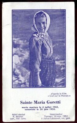 ANTIQUE  HOLY  CARD OF SANCTA MARIA GORETTI