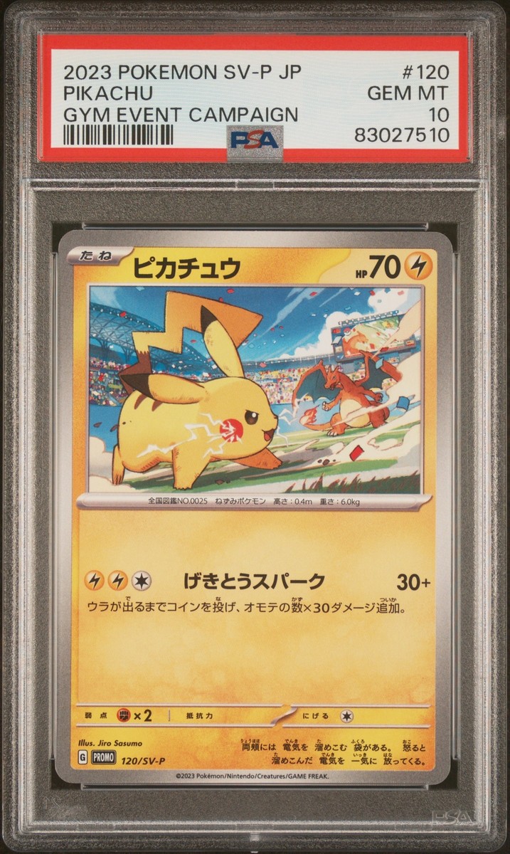 2023 ピカチュウ PSA 10 GYM EVENT CAMPAIGN PSA 10 GEM MINT JAPANESE POKEMON 2023 PIKACHU 120/SV-P GYM