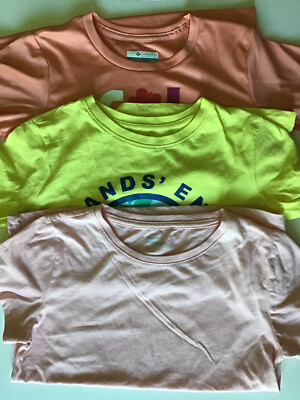 Girls T-shirts Lot of 3 Columbia Medium 10-12 Lands End Epic Threads Large