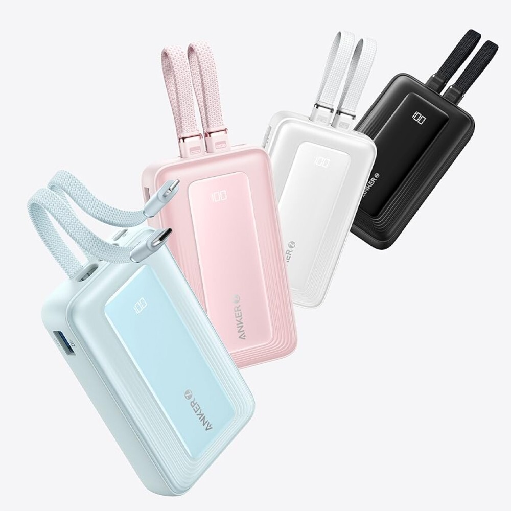 Anker Power Bank 10000mAh 30W Built-in Dual Charging Cable for iPhone 16/15