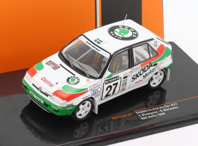 Miniature Skoda Felicia #27 Rallye Rac Lombard 1996 - Ixo 1/43, Blomqvist Melander