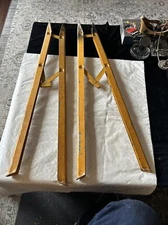 Vintage Adjustable Industrial Drafting Table Sawbuck Saw Horses Table Legs