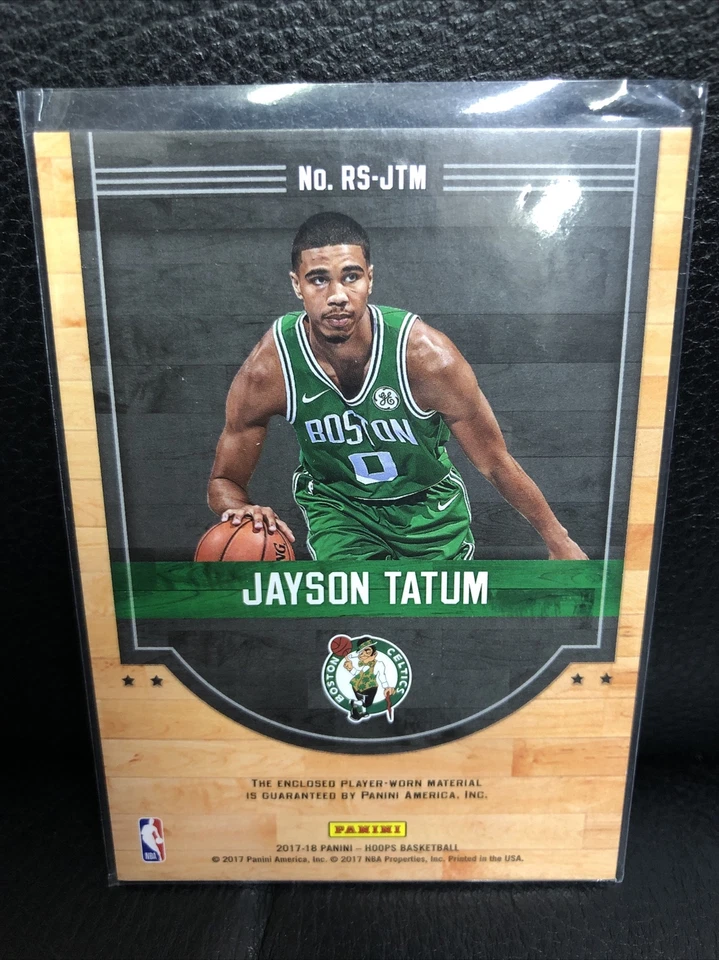 🔥 JAYSON TATUM ROOKIE PATCH 2017-18 NBA Hoops Rise N Shine Patch Jersey RC.~ - Image 2 of 2