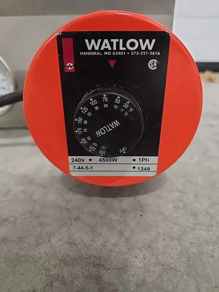 Watlow 7-44-5-1 Calentador de Inmersión 240v 4500w 1PHY, Usado, Tanque Inoxidable Térmico Foto 2 de 4