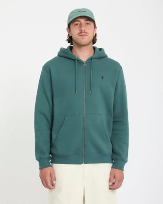 Volcom Single Stone Zip Kapuzen Pullover Rifle Green (grün)