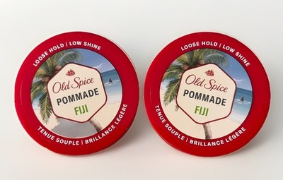 Old Spice Fiji Pommade for Men Loose Hold Low Shine LOT OF 2