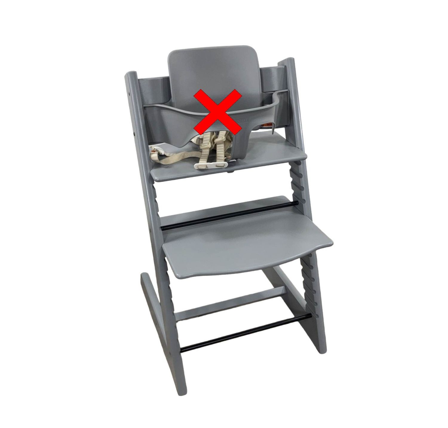 Stokke Tripp Trapp Beech Wood Adjustable Highchair - Storm Grey (Defect/Damage)