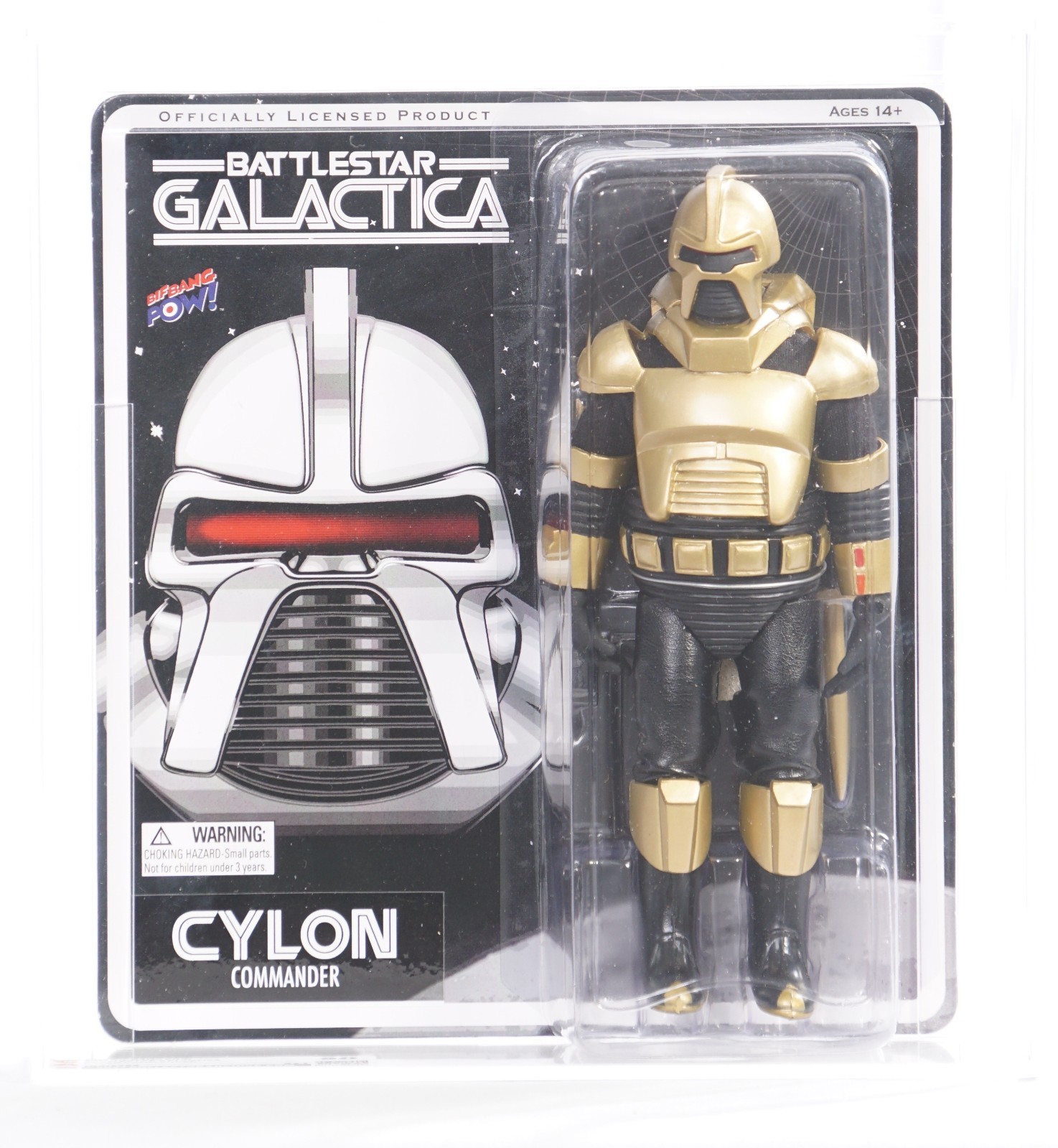 Figura de acción Battlestar Galactica Cylon Commander 8" Bif Bang Pow 2012 sellada