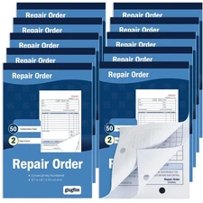 gisgfim 10 Pad Repair Order Book 2 Part Carbonless Receipt Books Consecutivel...