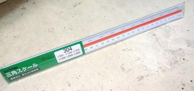 Triangular Scale Ruler Drapas 304 High Precision Drafting Tool USED K