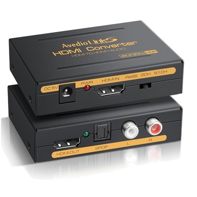 Gold 4K HDMI Audio Converter - Compact Design with Multi-Device Compatibility
