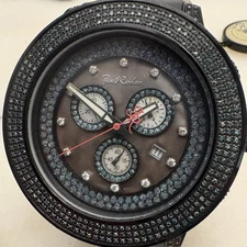 NEW Joe Rodeo Pilot JRPL35 3.15 ct Diamond Bezel Men’s Watch 55mm Brown Dial 