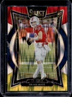 2024 Panini Select Drake Maye Concourse RC Red and Yellow Prizm Shock Rookie #27