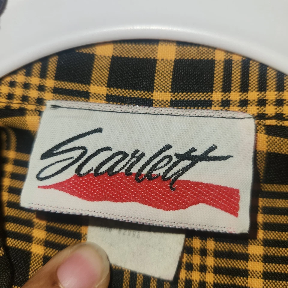 Traje de dos piezas Scarlett vintage para mujer vestido negro a cuadros amarillo blazer talla 9/10 Foto 3 de 4