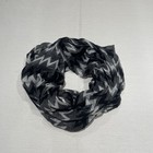 Charming Charlie Infinity Scarf, Geometric Chevron Pattern, Black Gray White — photo 2