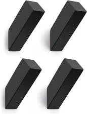 Robe Towel Hooks Coat Hook Wall Mounted, Heavy Duty 4 Pack, Matte Black 