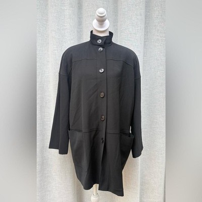 Gianfranco Ferre vintage black button down coat blazer
