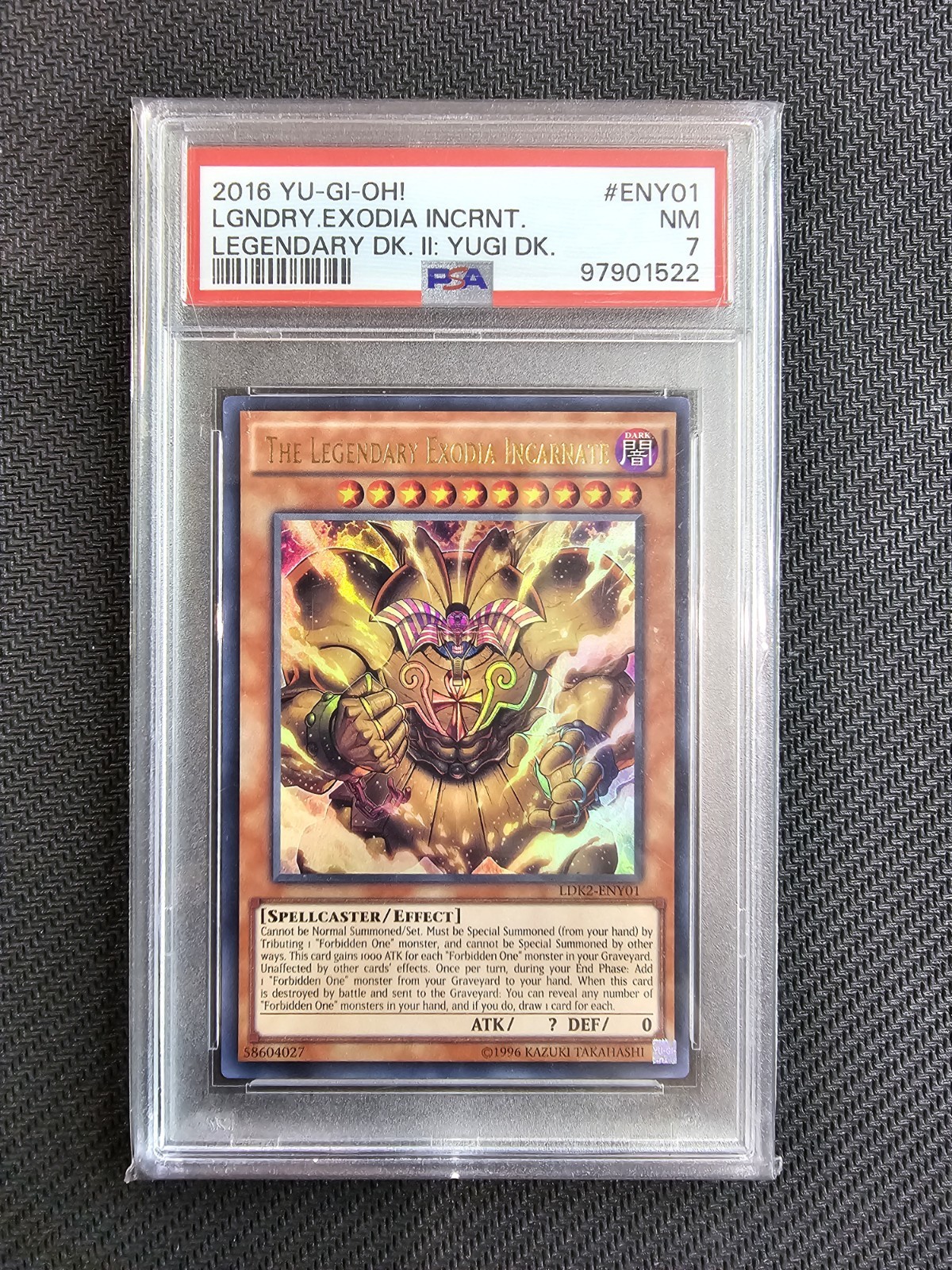 2016 Yu-Gi-Oh! The Legendary Exodia Incarnate LDK2-ENY01 PSA 7