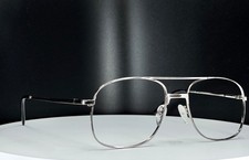 VTG UNBRANDED Aviator Gunmetal Classic Aviator Full Rim Eyeglasses FRAMES ONLY