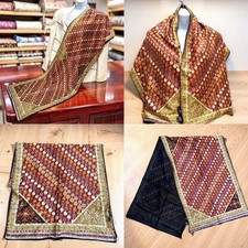 Etro Scarf 52" 17" 78 Silk-22 Lurex Burgendy Red Green Black Floral Line 25