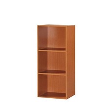 Hodedah HID23 BEECH 3 Shelf Bookcase - Beech