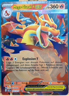 POKEMON - Erhabene Helden - Mega-Glurak Y EX - 022/217 - deutsch