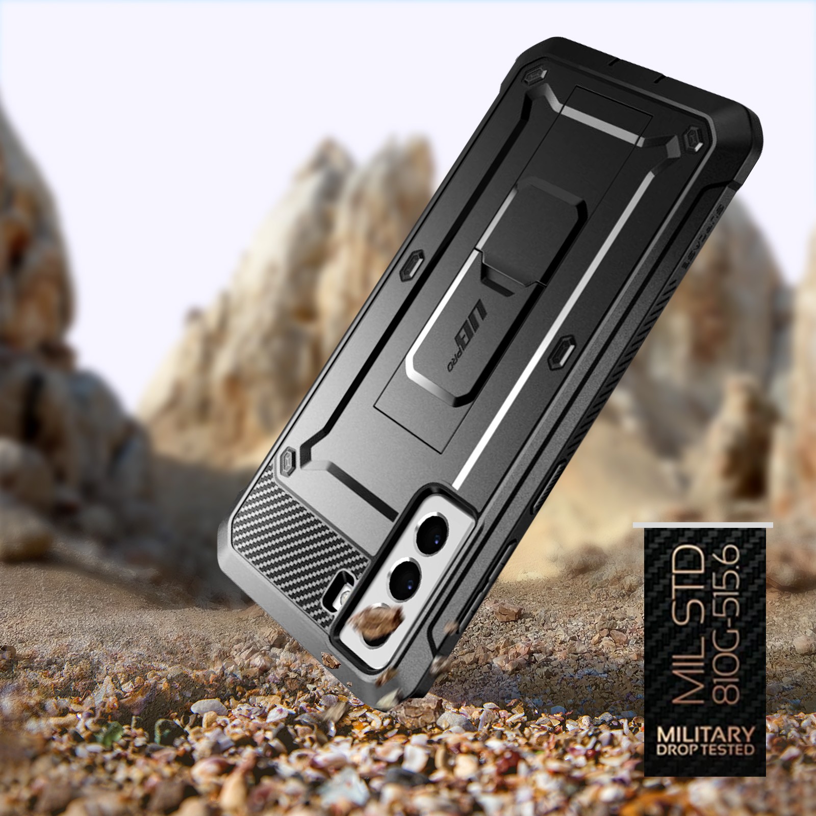 Coque de chantier Galaxy S22 antichoc Supcase avec support vidéo pour le camping - 4