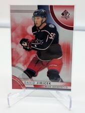 2023-24 UD SP Authentic #86 David Jiricek Red Limited Columbus Blue Jackets