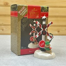 Hallmark Keepsake Deer Crossing Ornament Magic Blinking Lights 4in