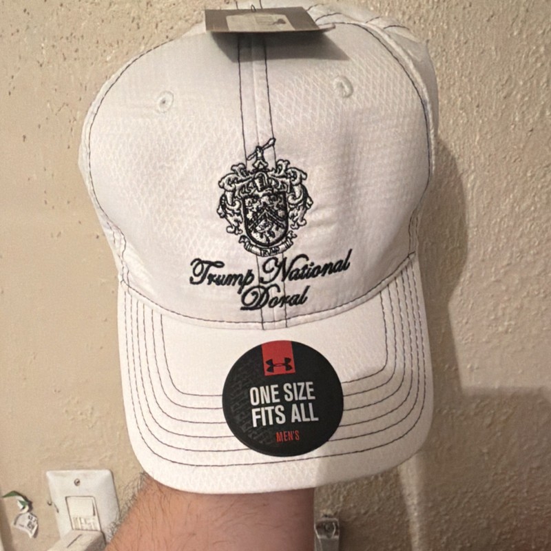 Trump /under Armr White Baseball Cap Men's Adjustable Lightweight Breathable Hat