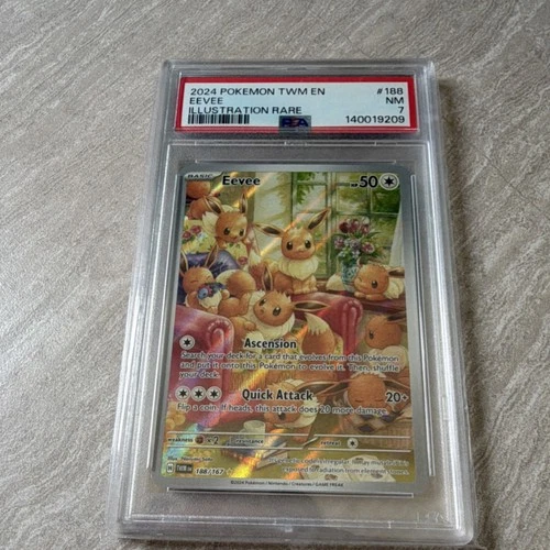 Pokémon Eevee Sv06 Twilight Masquerade Illustration Rare Holo 188/167 PSA 7 2024