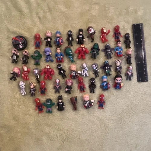 Marvel DC Mini Superhero Figures Lot 47 Spider-Man Batman Favors Easter Eggs