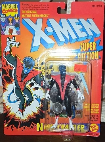 Vintage 1993 X-Men Nightcrawler Action Figure – ToyBiz Super Suction – Sealed