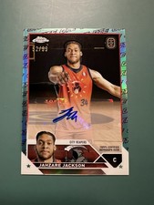 2023-24 Topps Chrome OTE Jahzare Jackson Aqua & Red Auto Refractor SP /99