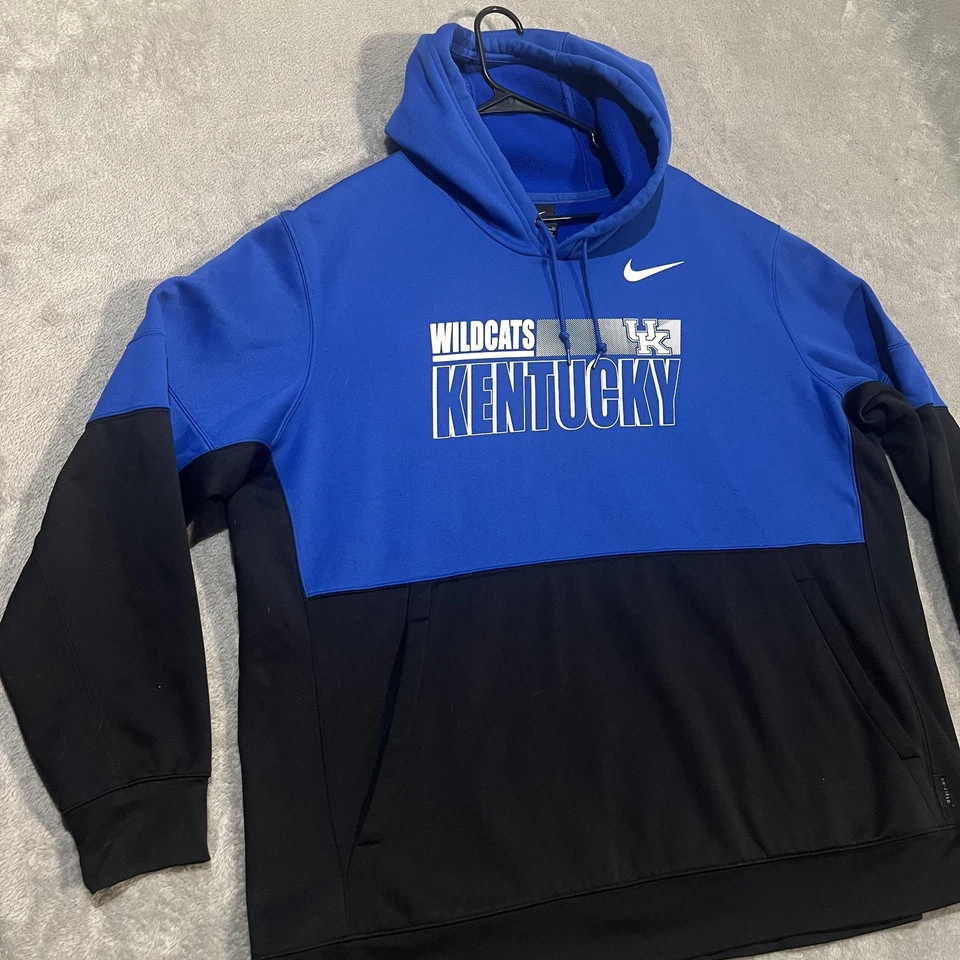 Kentucky Wildcats Hoodie Sweatshirt Mens 3XL Blue NCAA On Field Nike Dri Fit - Image 2 of 4