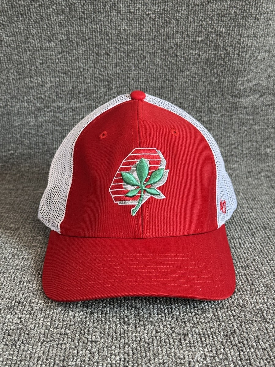 '47 Brand Ohio State Buckeyes Trucker Snapback Red White One Size Hat