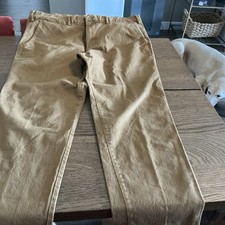 Gap Pants Mens 40x32 Essential Khaki Slim Fit Stretch Flex Flat Front Brown